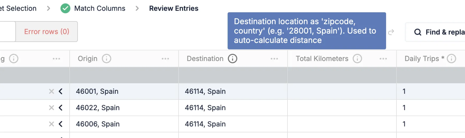 Auto-distance Calculation in Bulk Commuting