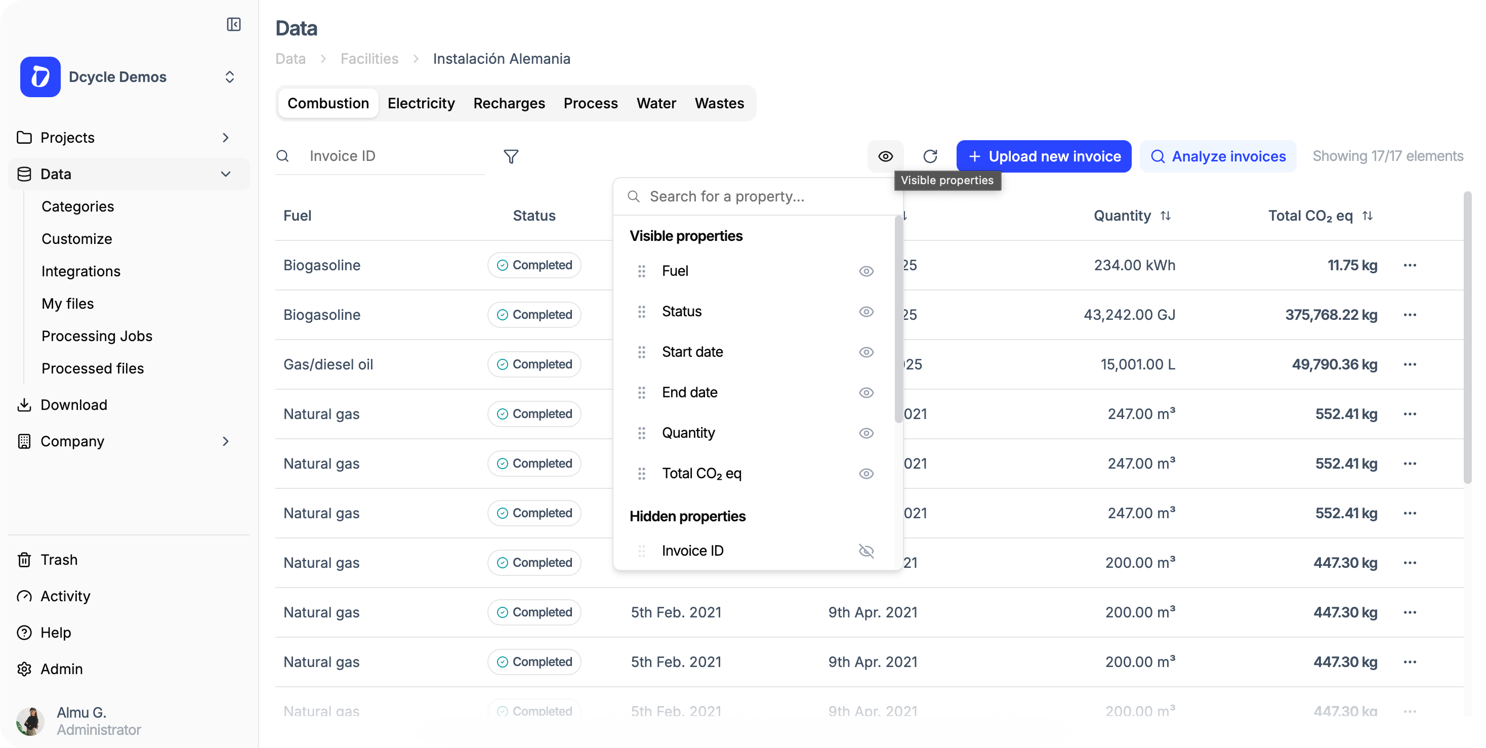Customise the columns in your tables