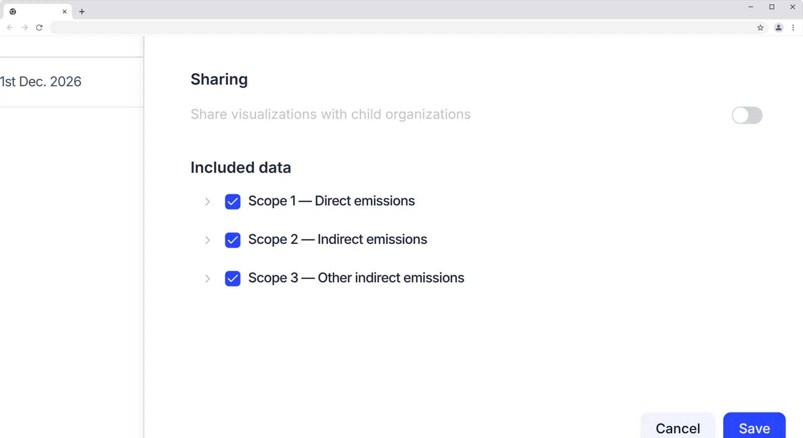 Share visualizations with child organizations