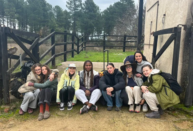The team at the countryside retreat