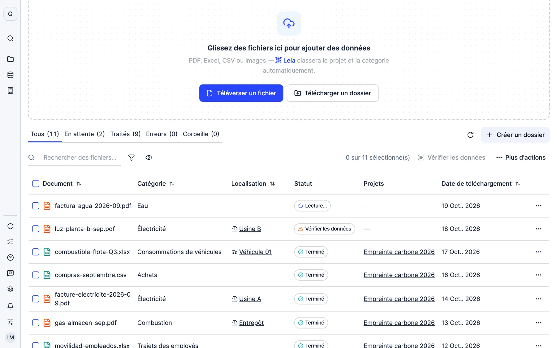 Le document, à côté de la donnée qui en sort