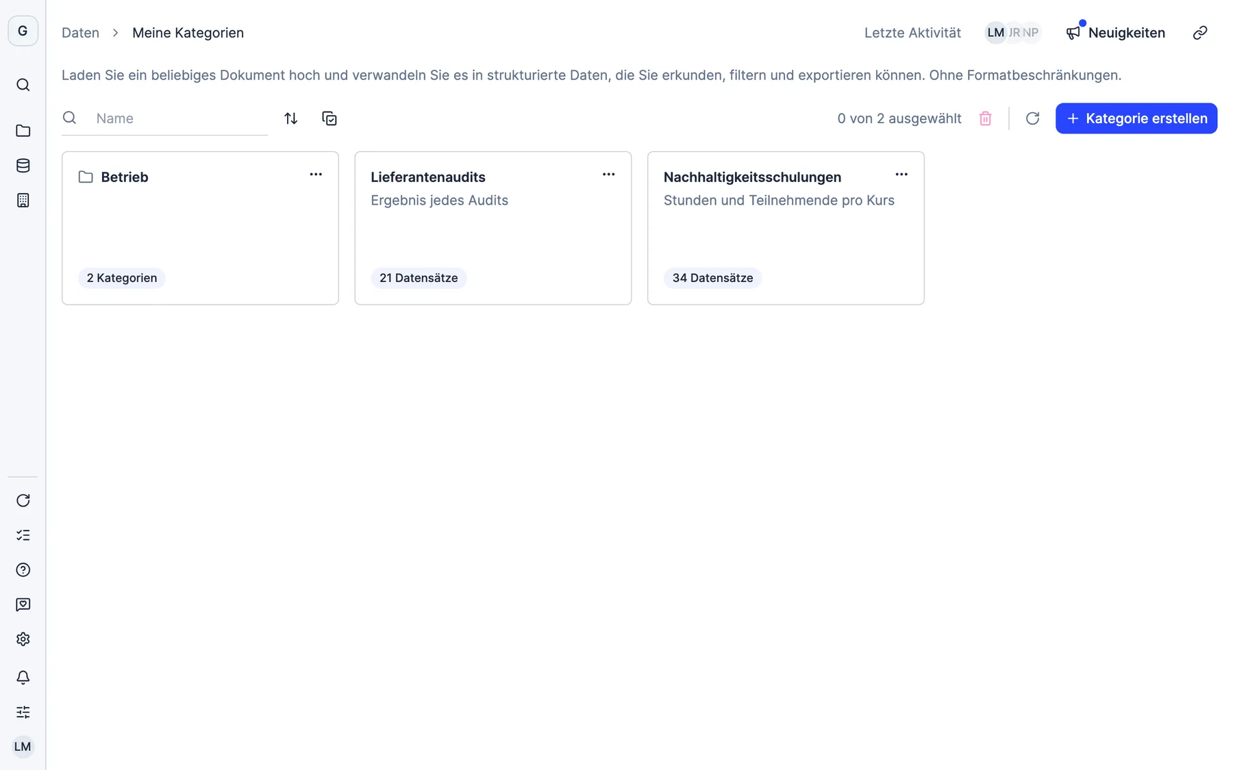 Ihre Kategorien neben denen von Dcycle