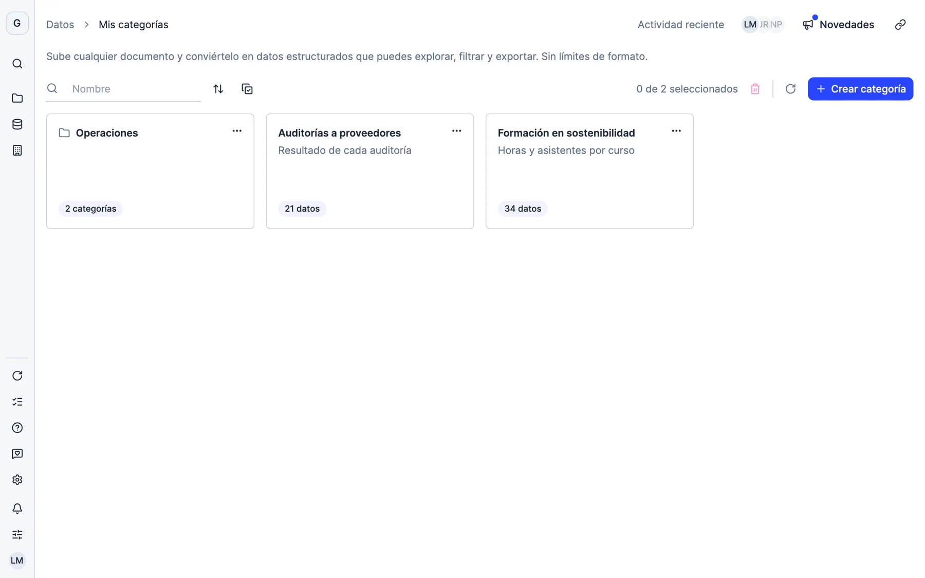 Tus categorías, junto a las de Dcycle